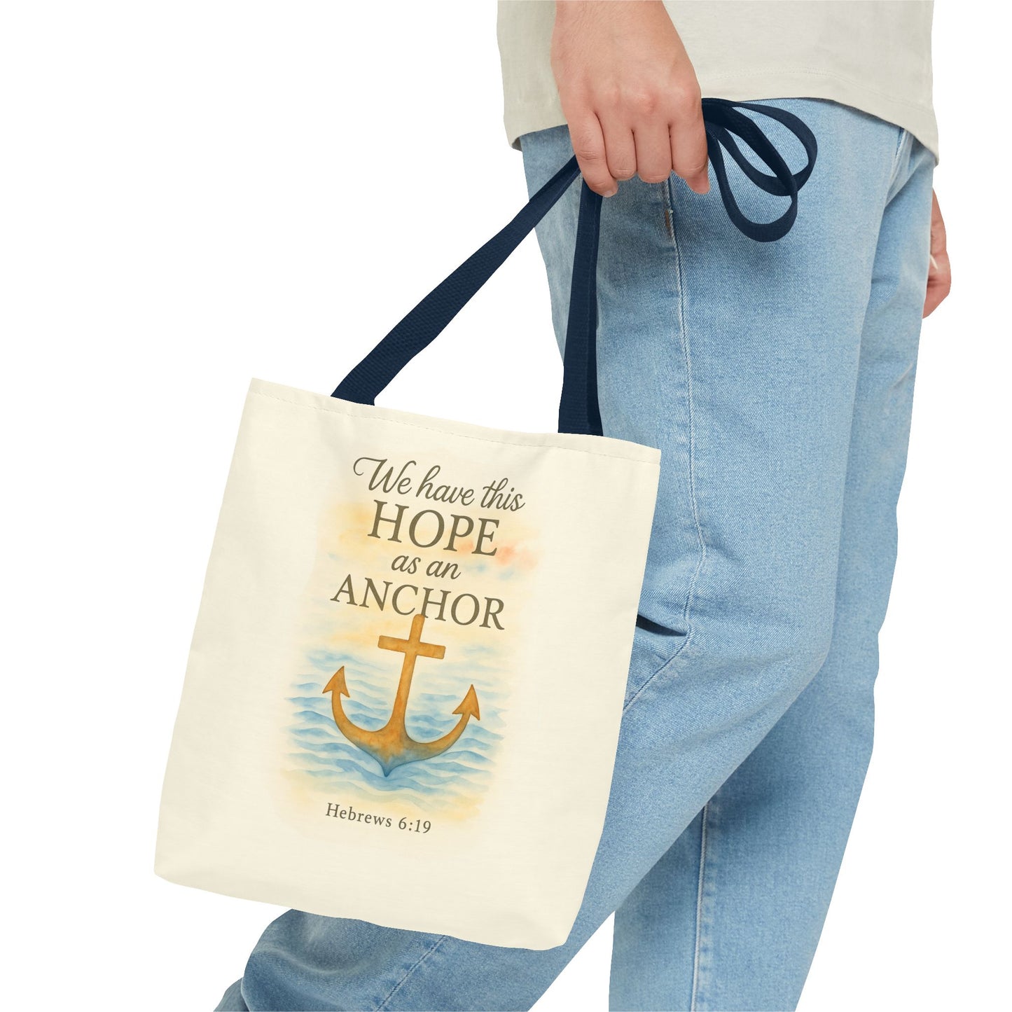 Inspirational Tote Bag - We Have This Hope as an Anchor - Hebrews 6:19 Memorial Gift