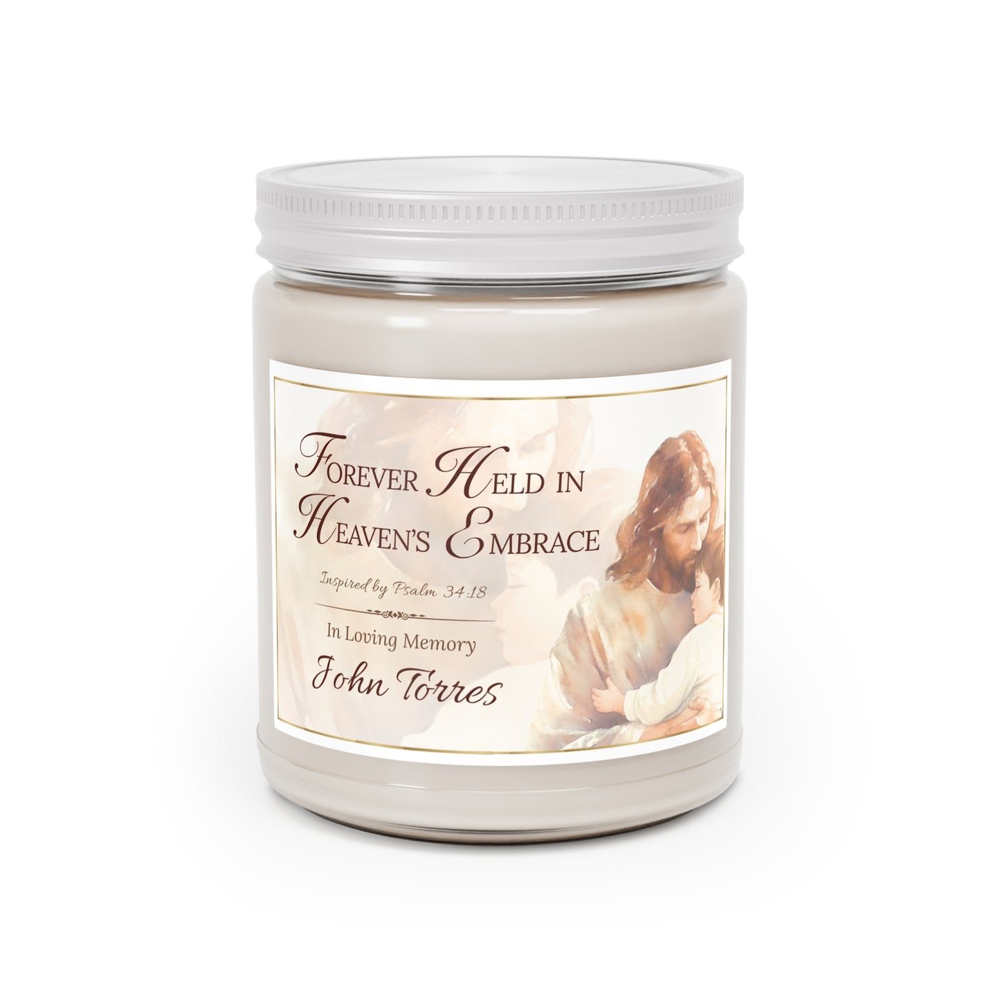 Heaven's Embrace Scripture Memorial Candle - Loss of Son
