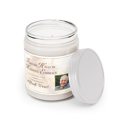 Heaven's Embrace Custom Photo Loss of Father Candle