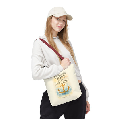 Inspirational Tote Bag - We Have This Hope as an Anchor - Hebrews 6:19 Memorial Gift