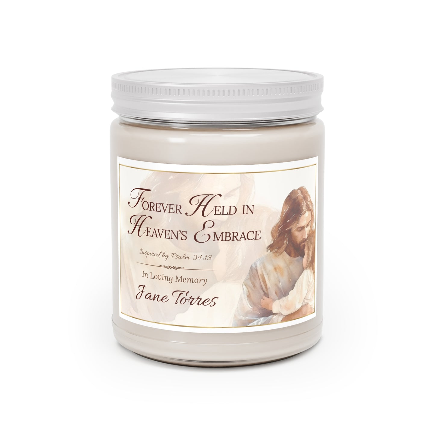 Heaven's Embrace Scripture Memorial Candle - Loss of Daughter