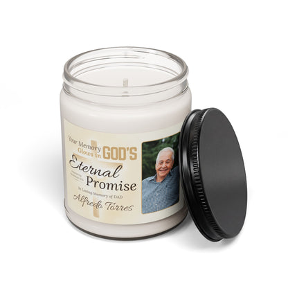 Eternal Promise Memorial Candle | Personalized Christian Sympathy Gift for Loss of Father