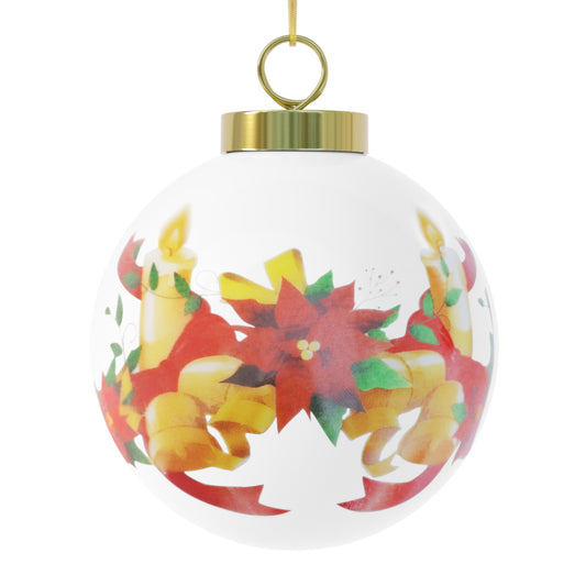 Memorial Christmas Ball Ornament, Personalized Held in His Loving Arms Keepsake, Eternal Memory Holiday Decor