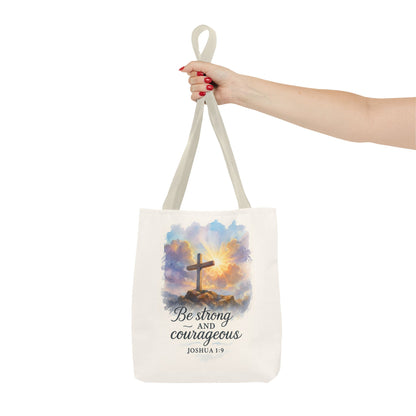 Inspirational Tote Bag - Be Strong and Courageous - Joshua 1:9 Memorial Gift