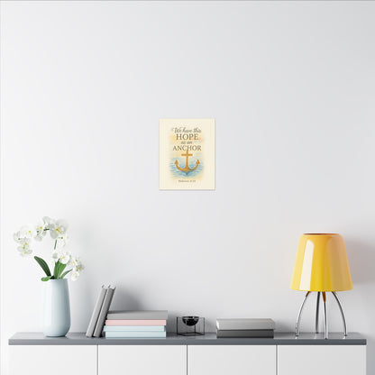 Inspirational Memorial Art Canvas, Bible Verse We have this Hope as an Anchor Keepsake, Eternal Memory Wall Decor