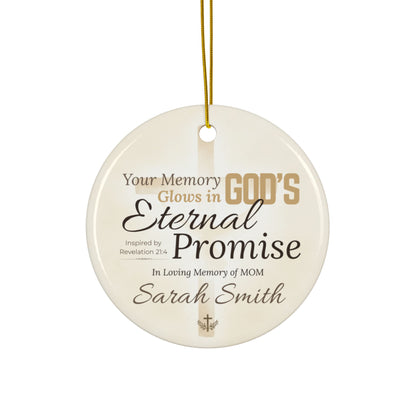 Eternal Promise Memorial Ornament | Personalized Christian Sympathy Gift for Loss of Mother