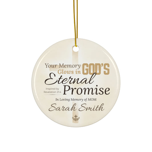 Eternal Promise Memorial Ornament | Personalized Christian Sympathy Gift for Loss of Mother