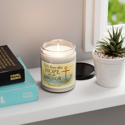 Scented Soy Candle - We Have This Hope - Hebrews 6:19 - Serenity Home Decor