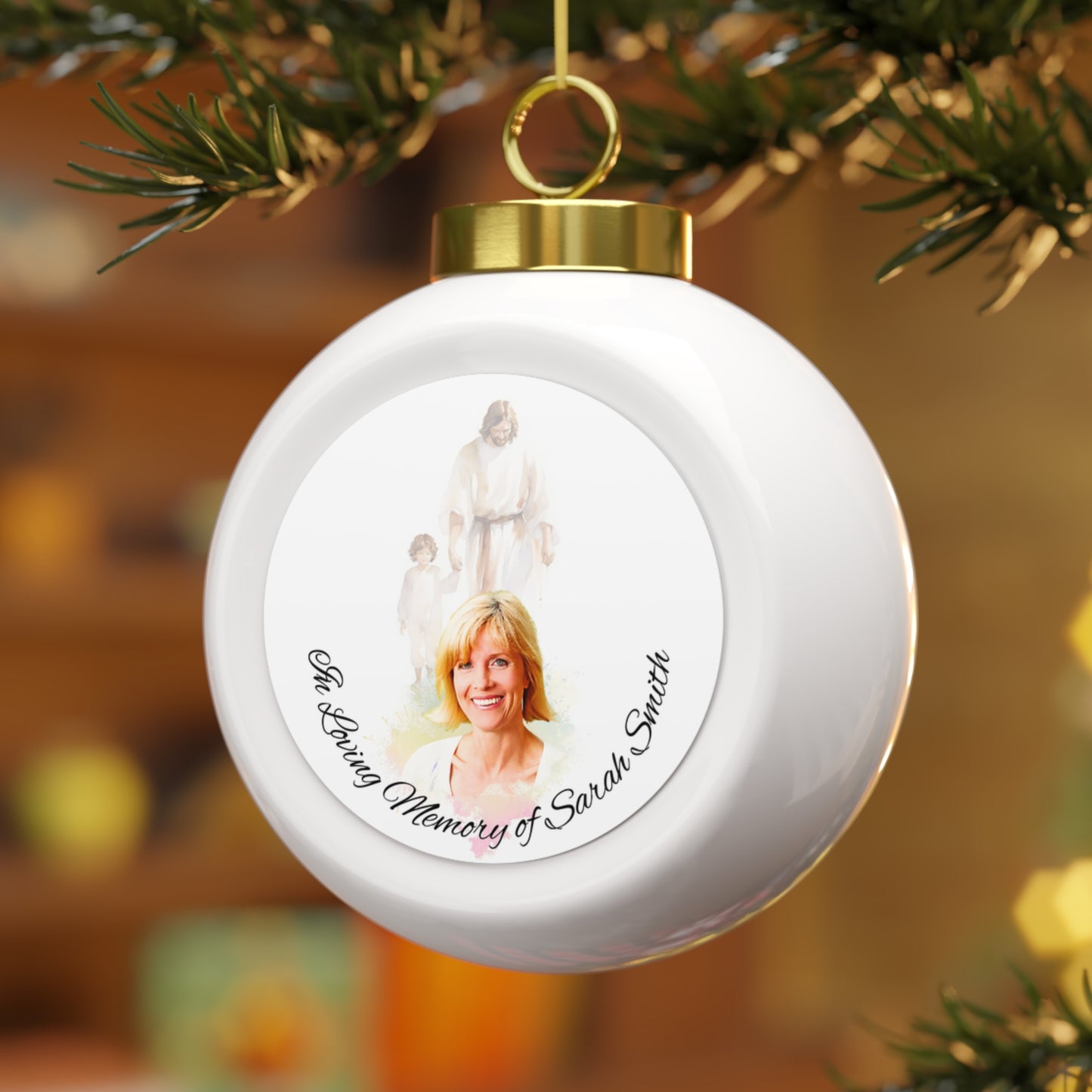 Memorial Christmas Ball Ornament, Personalized Eternal Journey Together Keepsake, Eternal Memory Holiday Decor