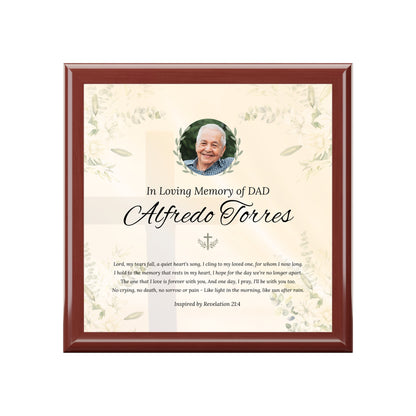 Eternal Promise Memorial Keepsake Box | Personalized Christian Gift for Loss of Father