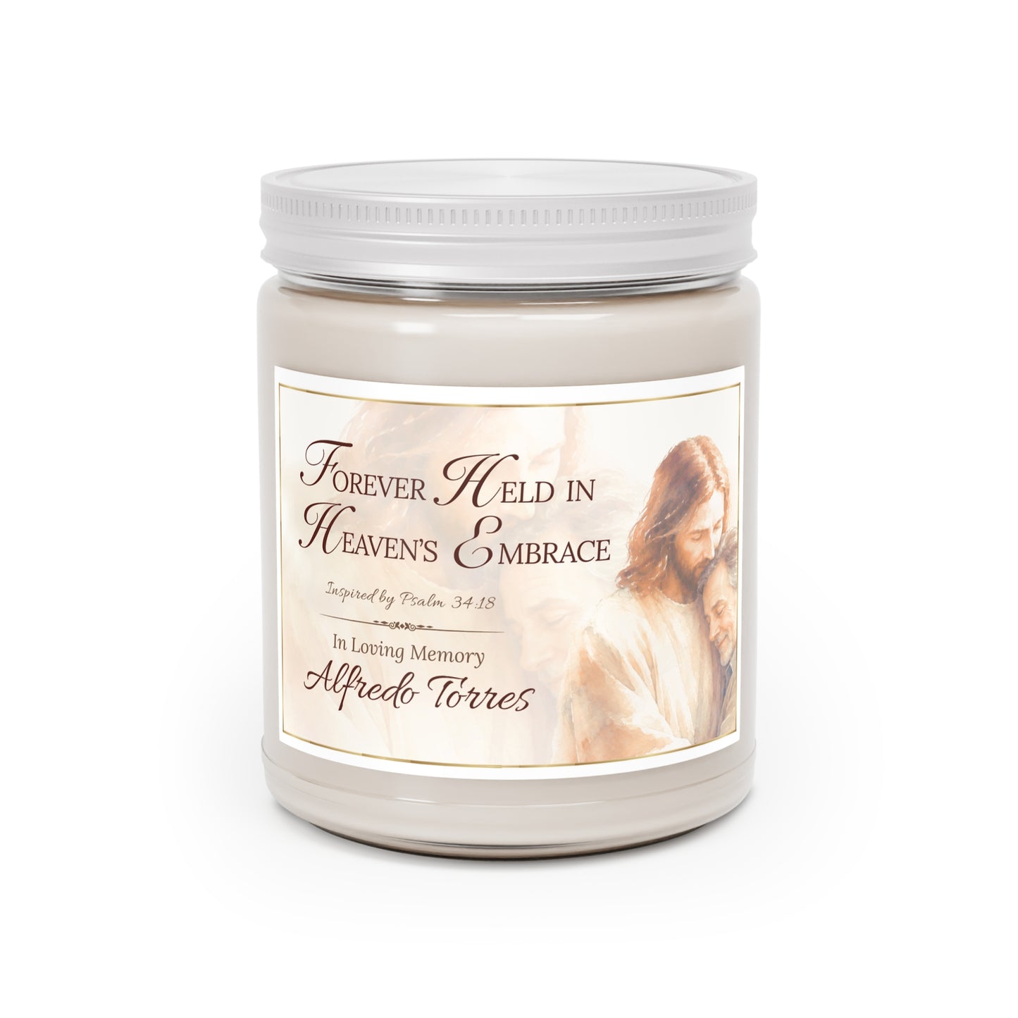 Heaven's Embrace Scripture Memorial Candle - Loss of Father