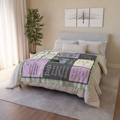 Heaven’s Embrace Memorial Blanket | Personalized Christian Sympathy Gift for Loss of Father