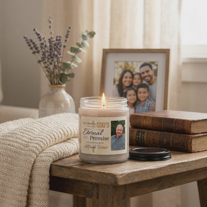 Eternal Promise Memorial Candle | Personalized Christian Sympathy Gift for Loss of Father