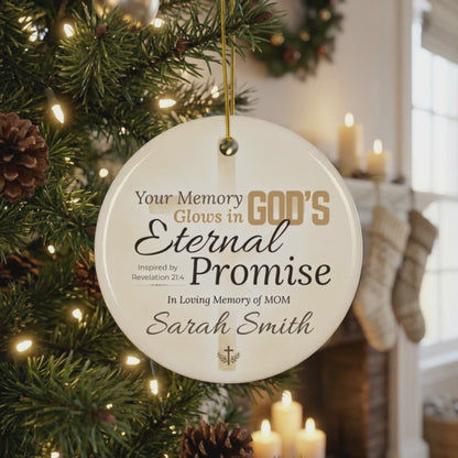 Eternal Promise Memorial Ornament | Personalized Christian Sympathy Gift for Loss of Mother